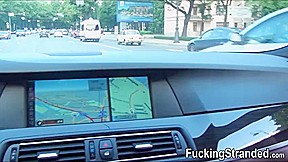 Flirty hitchhiker teen 18+ Foxy outdoor fuck with a stranger