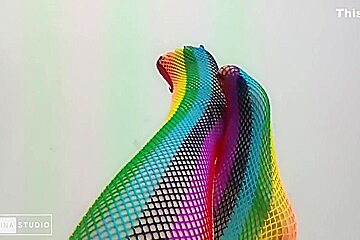 Foot Fetish With Sexy Colored Stockings