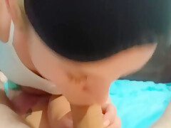 Footjob And Gentle Blowjob