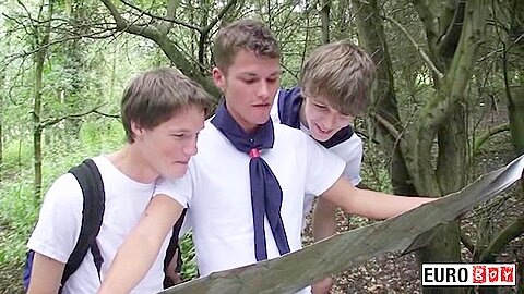 Forest Fucking Twink Threesome - James Colton & Mackenzie Cross