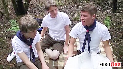 Forest Fucking Twink Threesome - James Colton & Mackenzie Cross