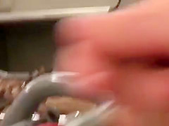 Freckle Faced Milf Masturbates With A Cucumber At A Parking Lot