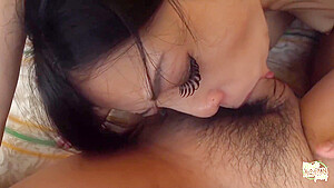 Free Premium Video Special Blowjob Technique Made It Hard For Him Not To Cum On The Asian Girl