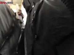 Free upskirt vid with stunning beauty in high heels