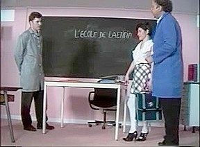 French sweetie banged by two hot guys on a film