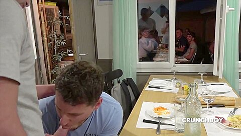 Fucked Raw By Straight Outdoor Restaurant - CrunchFrenchBareback