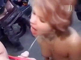 Fucking And Mouth Piss In Car Park