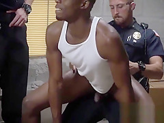 GAY hardcore INTERRACIAL THREESOME in the crime SCENE