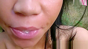 GERMAN EBONY AMATEUR teen 18+ CUM IN MOUTH COMPILATION