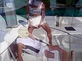 GOLDEN SHOWER ON BOAT