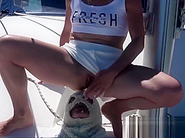 GOLDEN SHOWER ON BOAT