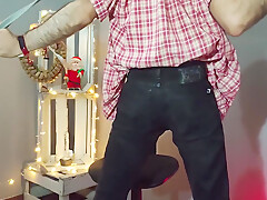 Gay Porn In Hairy Christmas! - A Naughty Special Striptease By Louis Ferdinando 6 Min