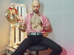 Gay Porn In Hairy Christmas! - A Naughty Special Striptease By Louis Ferdinando 6 Min