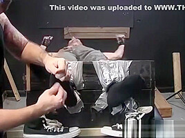 Gay dude Derick begs Franco to stop tickling hes bare feet