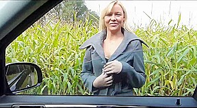 German Milf Creampie Outdoor