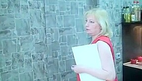 German granny gives golden shower