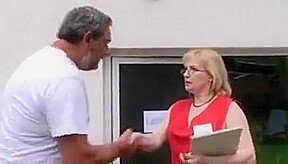 German granny gives golden shower