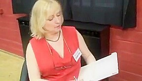 German granny gives golden shower