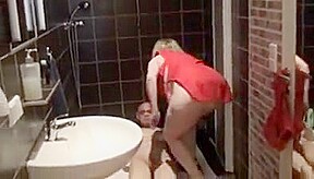 German granny gives golden shower