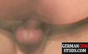 German stud creampied after breeding threesome