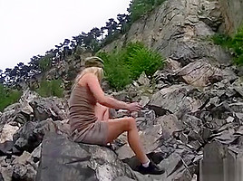 Getting Her Sweet Sexy Lips Around That Hung Dude's Knob