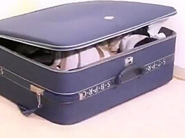 Girl Bound and Gagged in Suitcase