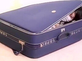 Girl Bound and Gagged in Suitcase