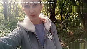 Girl gave a BLOWJOB to a friend in the park - 4K MissNimpho 