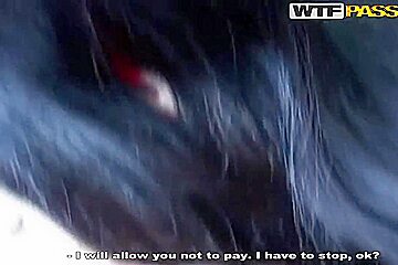 Giving wild blowjob in the car delights sexy Yulia