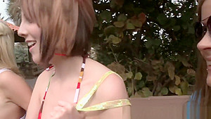 Glamcore babe strapon fucked by lesbo