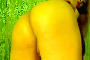 Glamorous Shemale seducer shows big boobs and giant lady cock