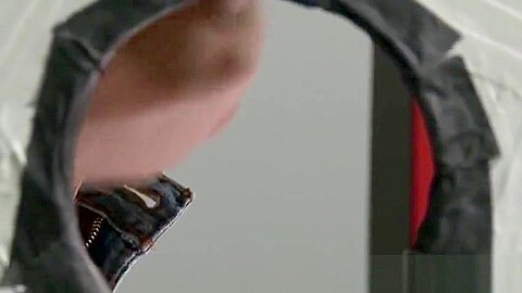 Gloryhole dong sucking hunk blows cum load