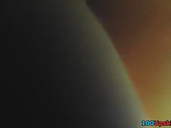 Golden-Haired on bus provides me with sexy upskirt