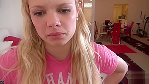 Gorgeous blonde teen 18+ cocksucker at work