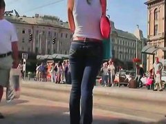 Gorgeous teen 18+ blonde candid vid