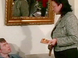 Granny Spanks and Straps the Boy