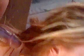 Guy Fingers The Fish Net Slut While She Blows Him