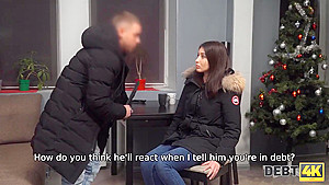 Guy Pulls Hard Cock Out Of Pants To Xxx The Ravishing Debtor