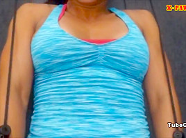 Gym trainer selling her stuff and fucked at the pawnshop