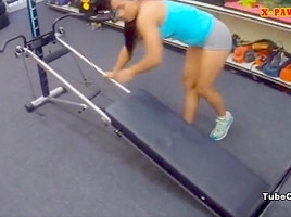 Gym trainer selling her stuff and fucked at the pawnshop