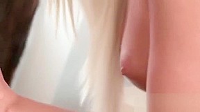 HD Angelic lesbian threesome finger fuck
