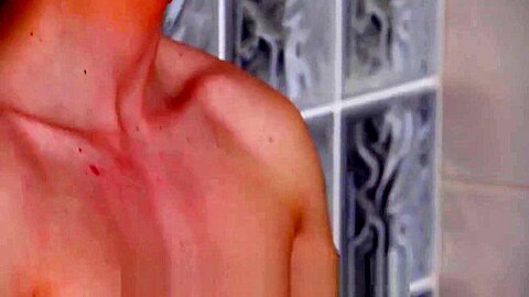 HD GayRoom - Casey gets a shower of cum after sharing a bath