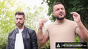 HETEROFLEXIBLE - Curious Str8 Buddies Sir Peter & Only Matt Get Aroused In Hot Tub While Jerking Off