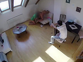 HUNT4K Cuckold admires how girlfriend copulates with another man