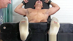 Handsome young man Axel restrained and tickled everywhere