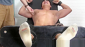 Handsome young man Axel restrained and tickled everywhere