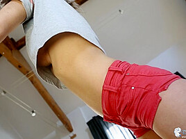 Hannah Z in Hanging Around - DownblouseJerk