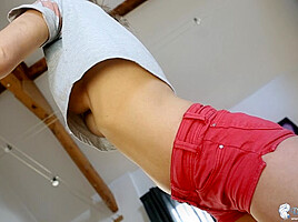 Hannah Z in Hanging Around - DownblouseJerk