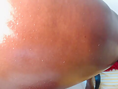 Happy ebony queen is enjoying her own masturbating time