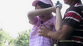 Horny Japanese gal pounded hard after a round of golf by Outdoor Fucktivities